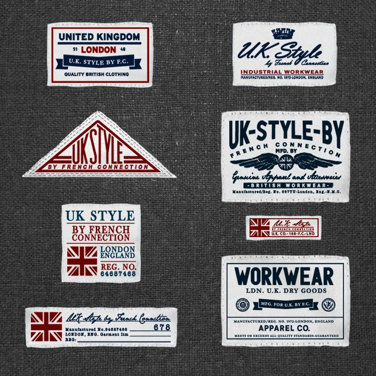 100pcs Factory Cheap Price Custom Name logo Damask Private Design Garment Woven Tag Wholesale Woven Private Labels For Clothing
