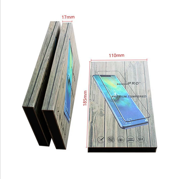 
Wholesale wood material tempered screen glass protector packaging box 