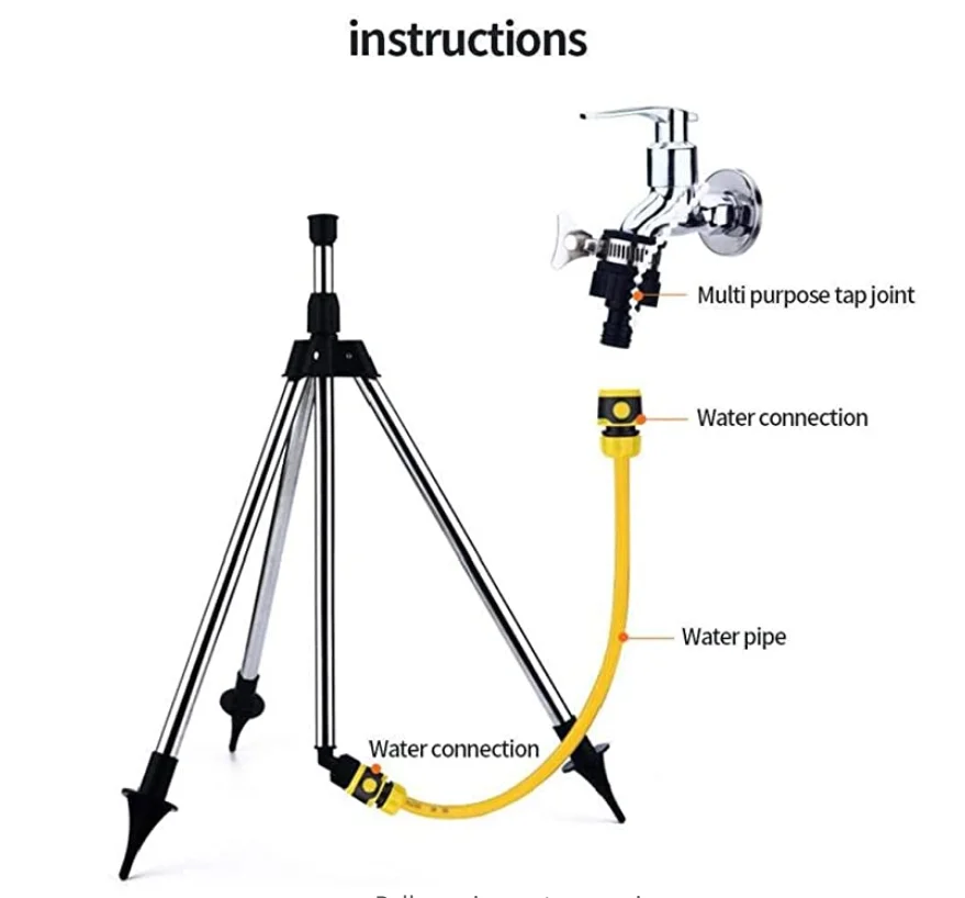 Irrigation Rotate Sprinkler With Stand/rain Gun Tripod For Irrigation