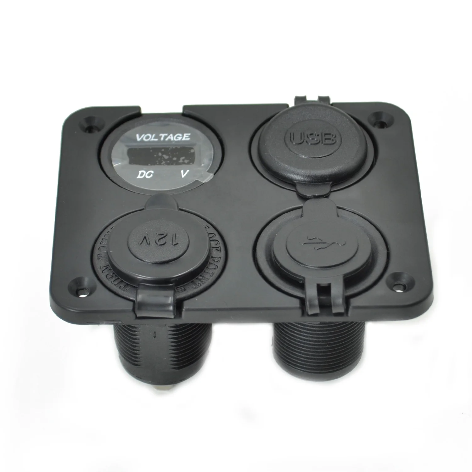 12 В двойная Водонепроницаемая прикуриватель с USB-разъемом, панель для модификации автомобиля с мониторингом напряжения для автомобиля, лодки, RV