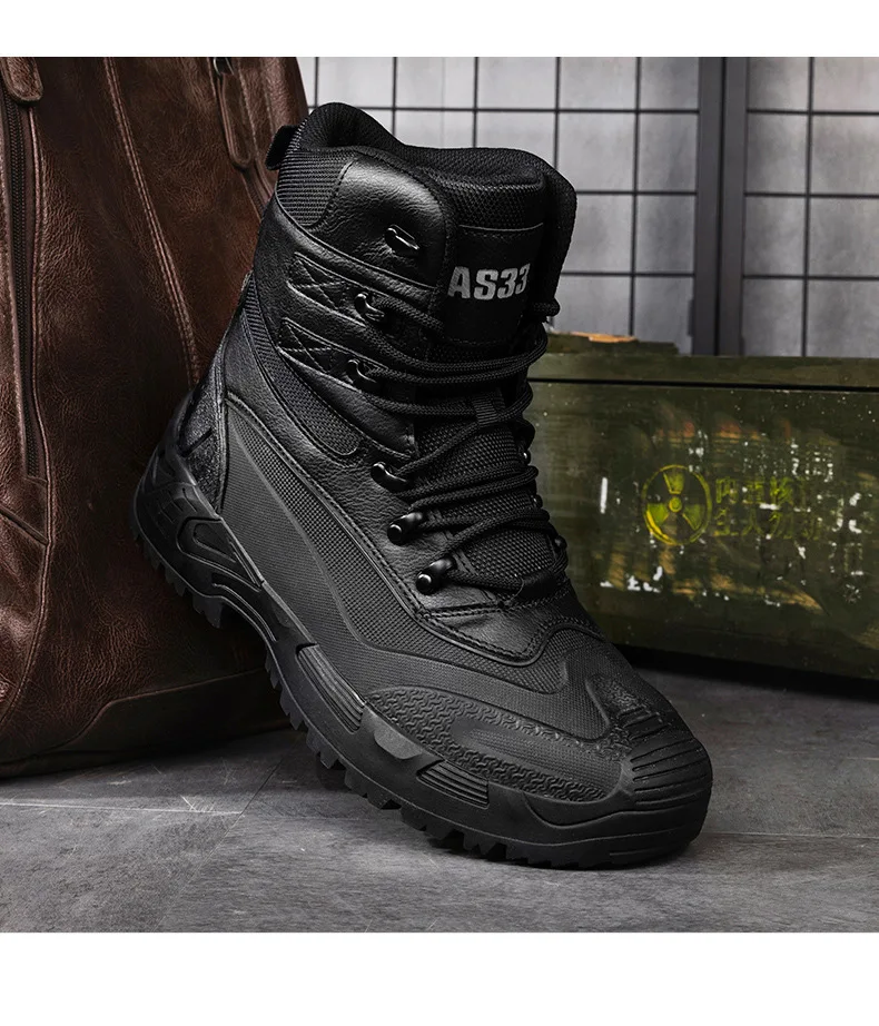 Plus size hunting adults size boots 39-47 high gang men hiking boots men outdoor desert snow resistant hunting boots