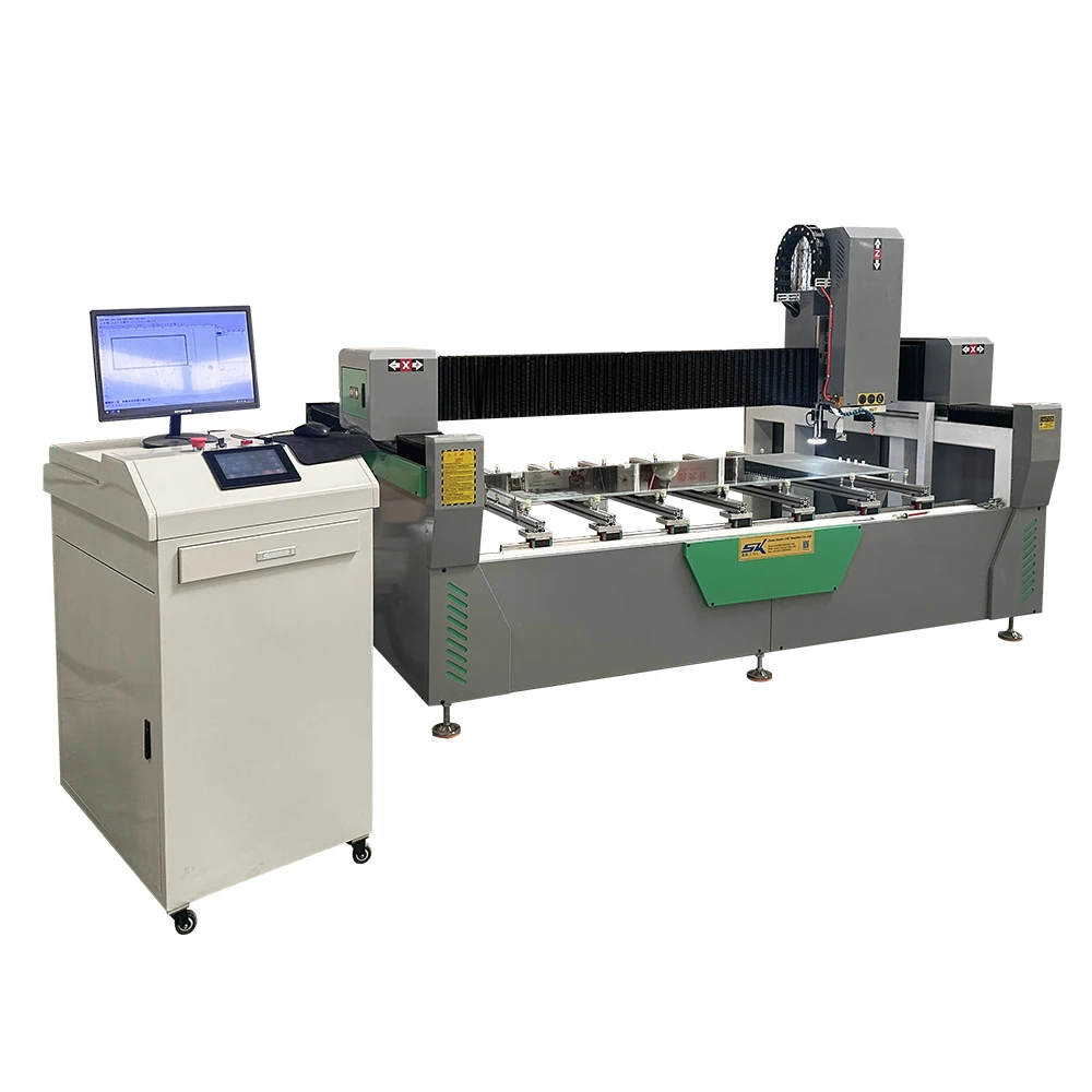 2010 Cosmetic Mirror Fiber Laser Marking Window Mirror Machinery 3D Crystal Laser Drilling Glass Laser Sandblasting Machine