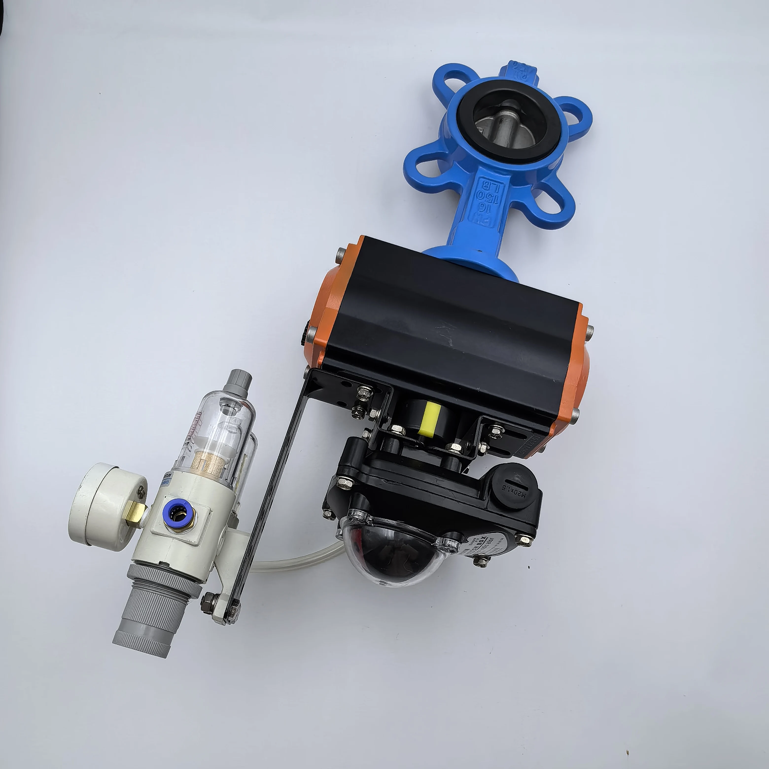 High Quality Stainless Steel Solenoid Valve Polite Filter Pneumatic Butt-Clamp Butterfly Valve 304 Valve Plate