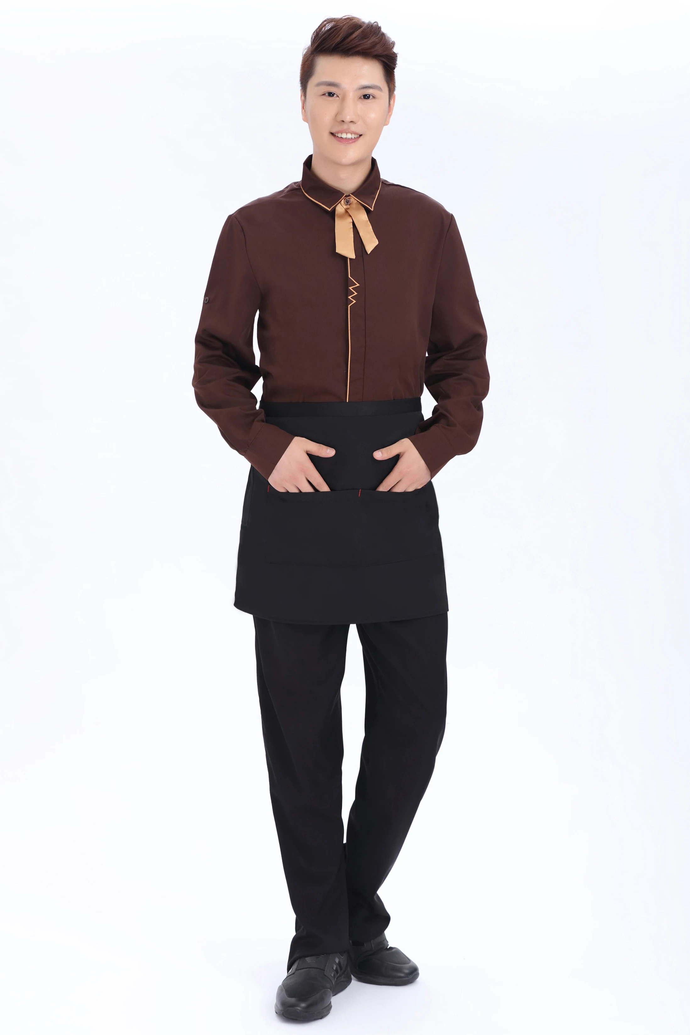 Long and Short Sleeve Restaurant Chef Kitchen Uniform Waiter Uniform Fabric Designs Chef Uniform