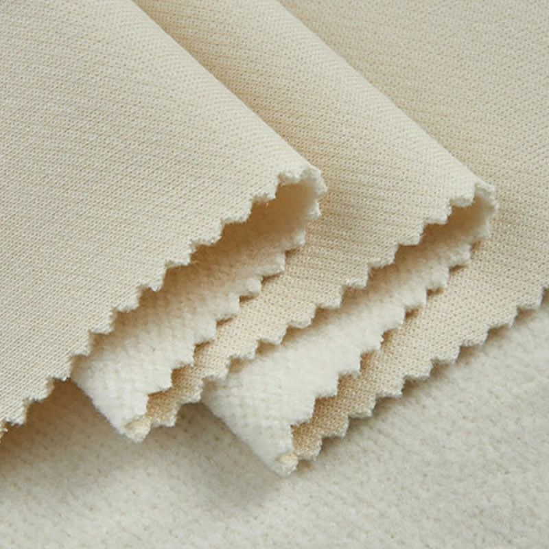 China Manufacturer hoodie material off white cotton lamb wool sherpa fleece fabric for blanket lightweight fabric for hoodie