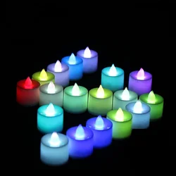 Cheap party supplies colorful naturally flickering realistic birthday led candles lights
