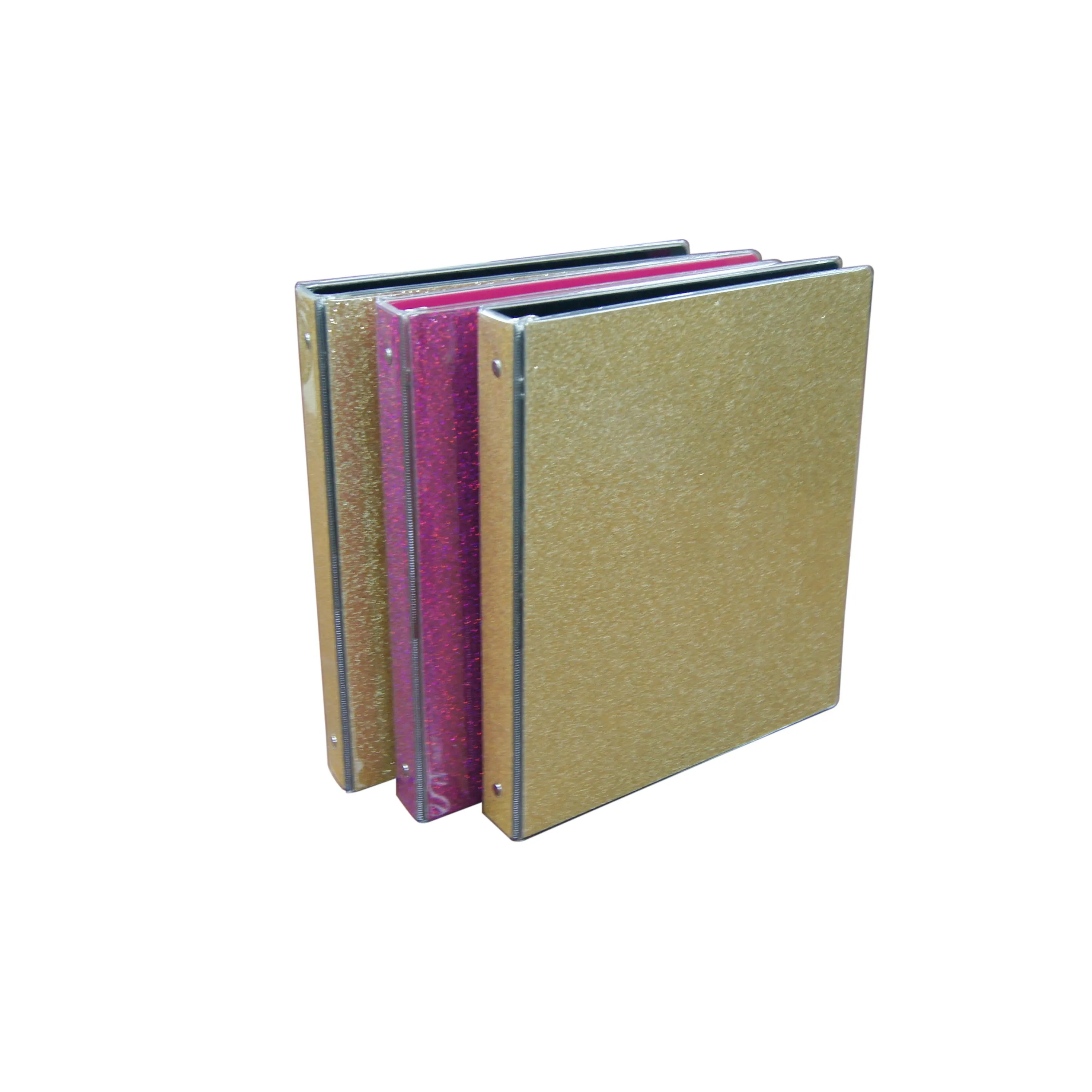 Glitter Paper Ring Binder A4 Folder 3 Hole Rings Custom Color Glitter paper ring binder