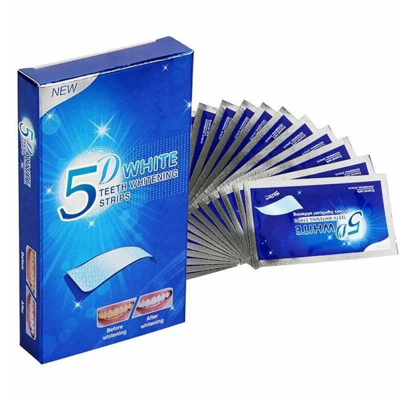 3d 28 Pack 5d Gel Teeth Whitening Strips White Tooth