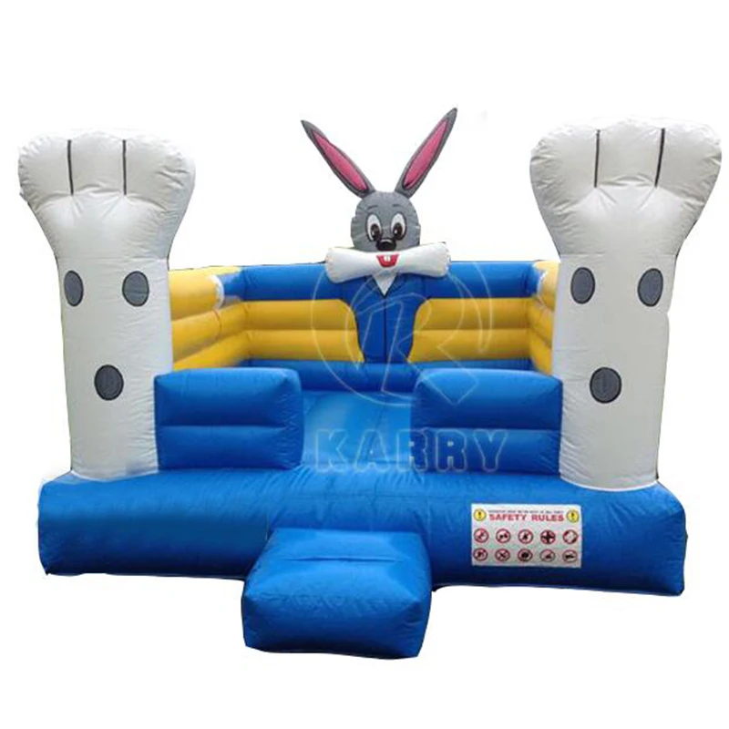 Cute and funny kids bug bunny bouncy castle trampoline rabbit bouncer combo commercial bouncy house for sale