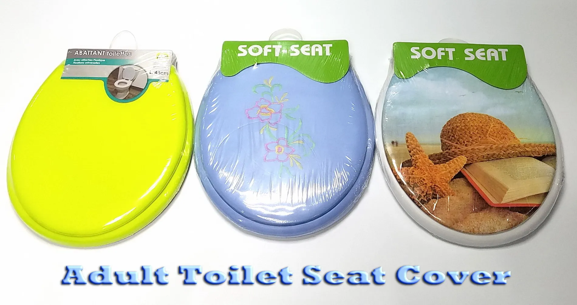 Мягкий чехол на сиденье унитаза, с принтом