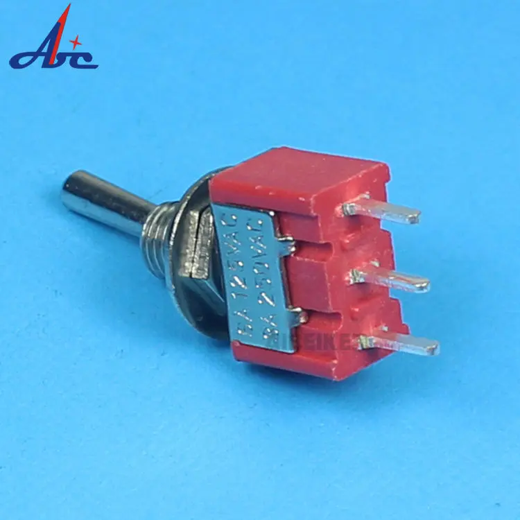 ABILKEEN Standard Handle Options Miniature Red Toggle Switch 6A