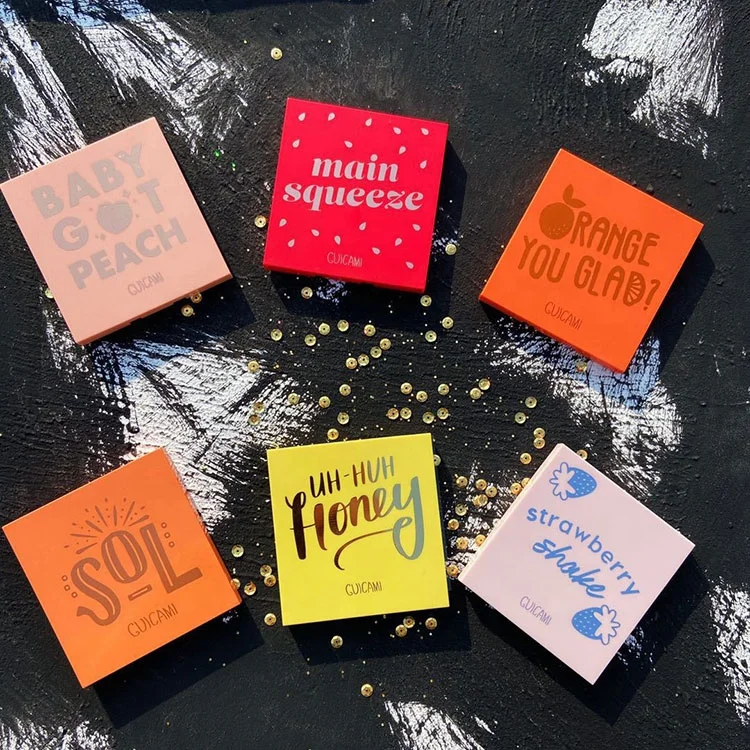 
Cosmetics eyeshadow palette vendor pressed glitter 9 fruit bright color waterproof high pigment candy eyeshadow 