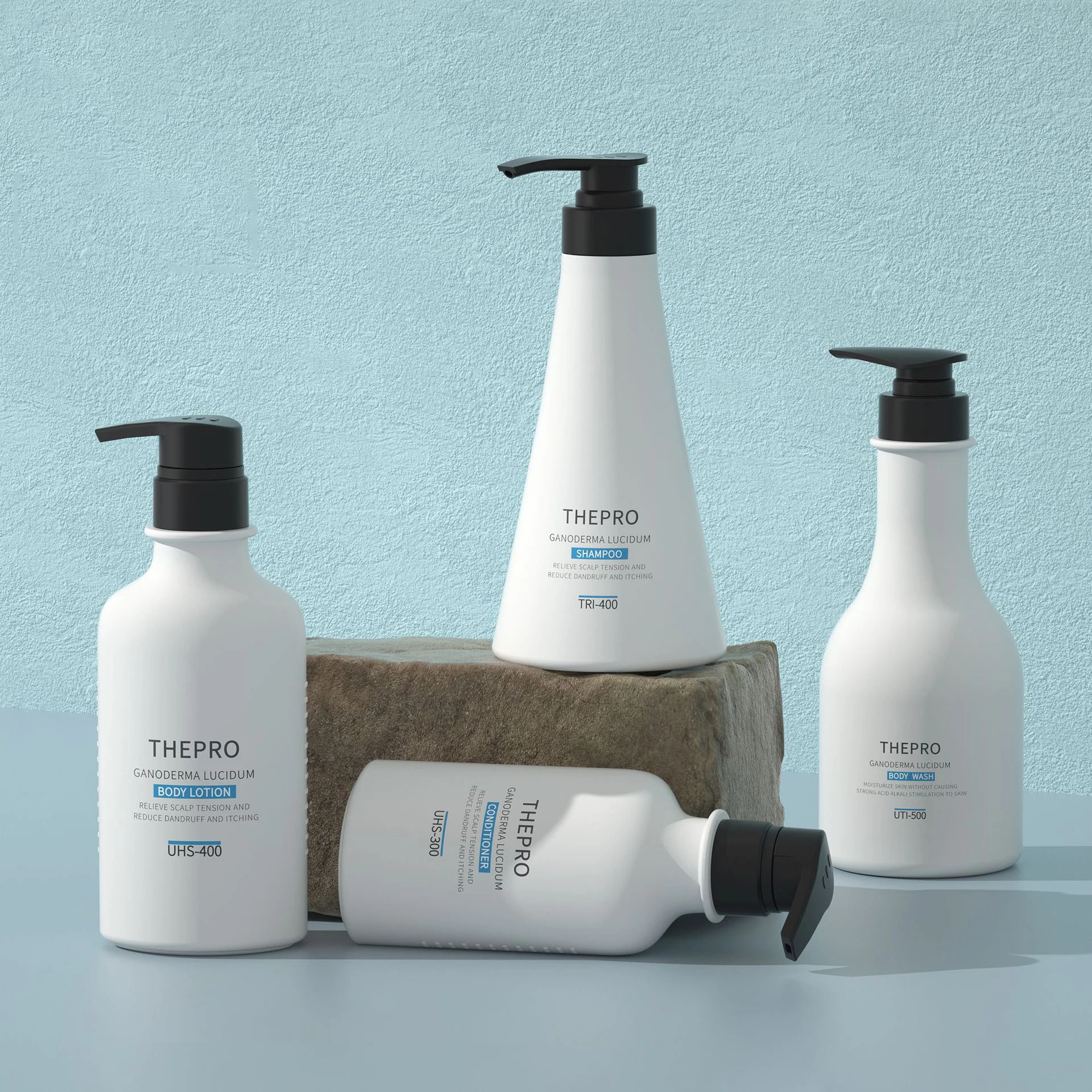 Luxury White Shampoo pump Body Wash Bottles 500 Ml Solid Color Shampoo Bottle Refillable Baby Empty Shampoo Bottles