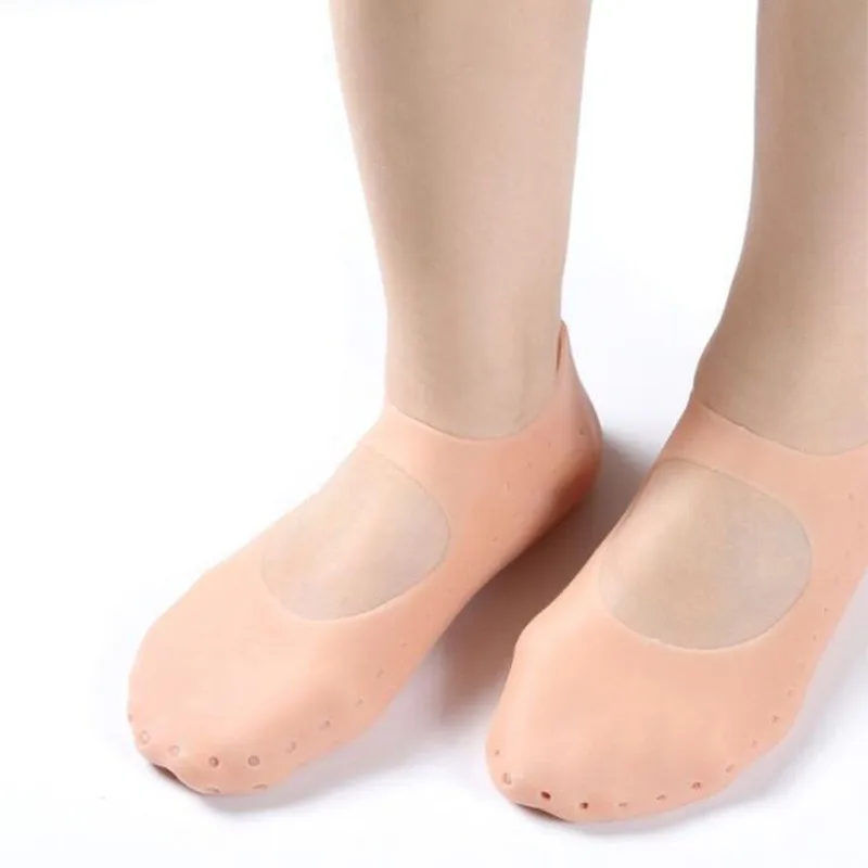 Ladies Shallow Heel Boat Socks Breathable Non-Slip Silicone Gel Foot Covers Moisturizing and Moisturizing Heel Socks