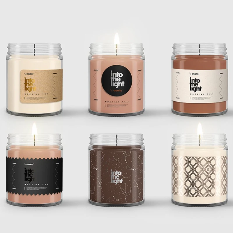 Jar Scented Candles with Lid Different Glass Custom Luxury