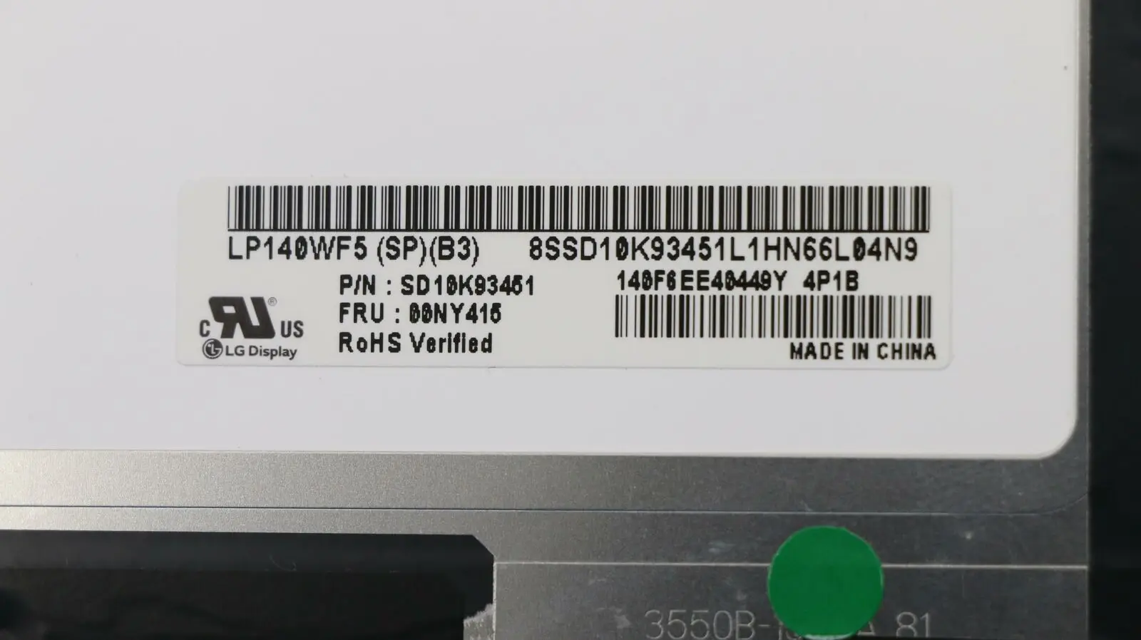 HK-HHT ЖК-экран для ноутбука Lenovo Thinkpad T460 T460S 40pin FHD сенсорный
