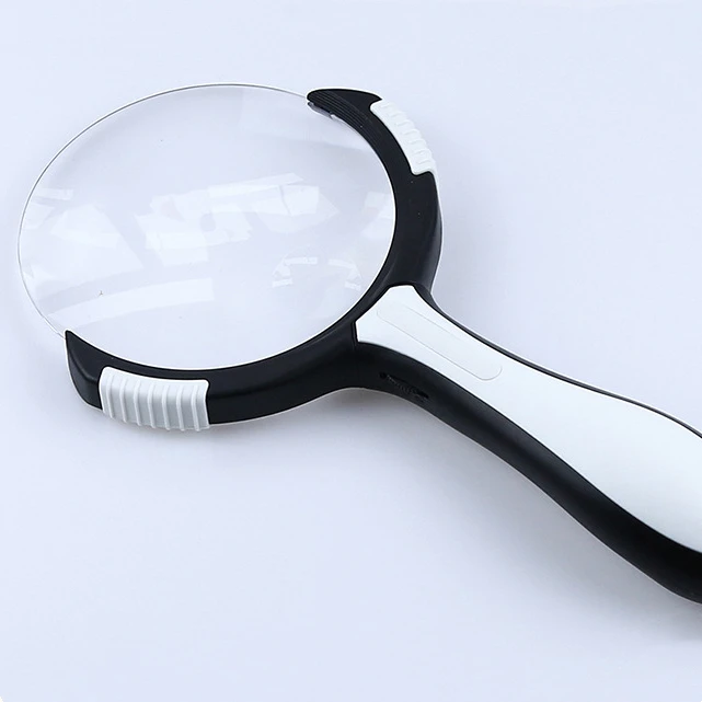 Battery Operated Customized Magnifying Glass With Light 3X10X Large Magnifier For Electronic Repair