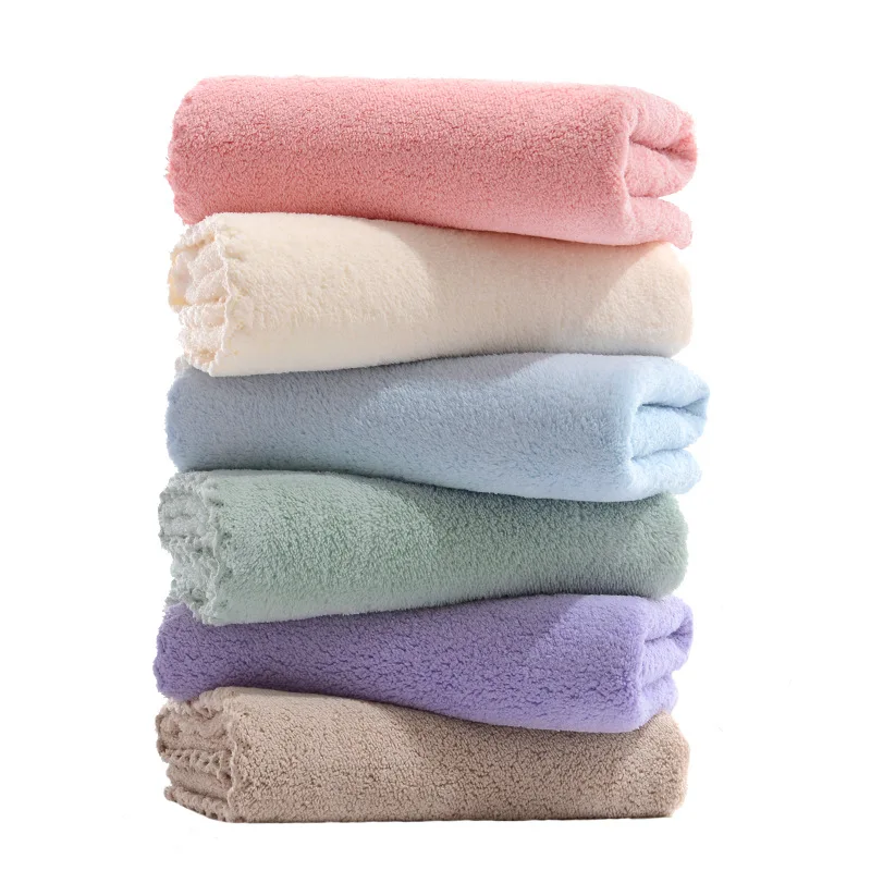 Manufacturers Wholesale Custom Coral Down Bath Towel Soft Absorbent Beach Towel