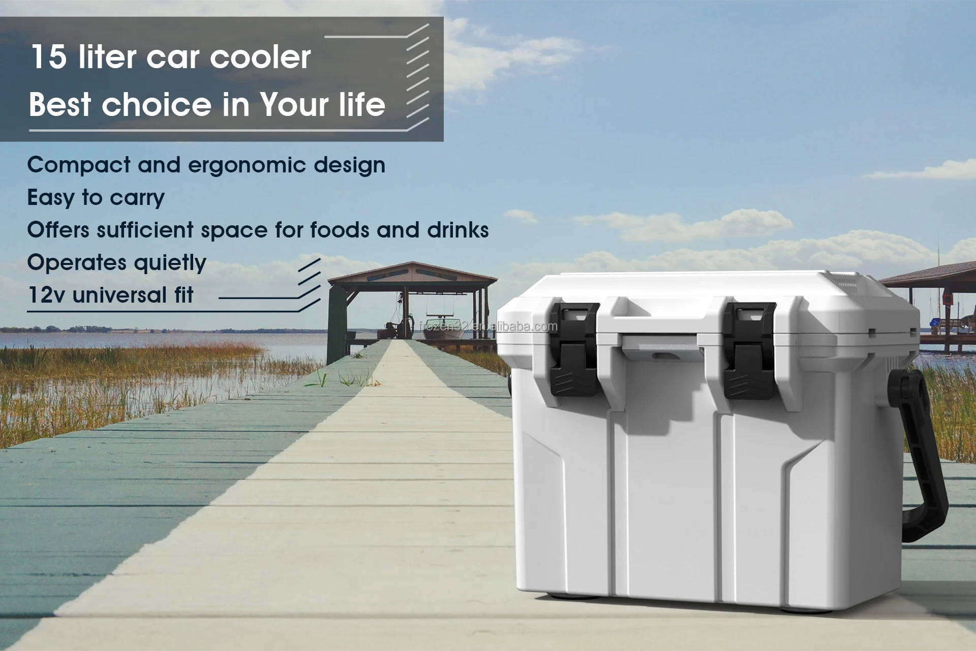 Frozen RB15 Semiconductor Fridge 15l Cooler Car Freezer Heating Support Fridge Portable 24v 12 Volt Refrigerator AC Camping Box