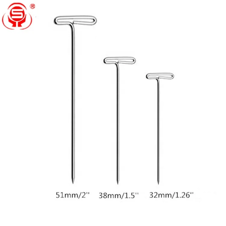 
Wholesale 100pcs packed Silver Steel Tpins for Wigs 