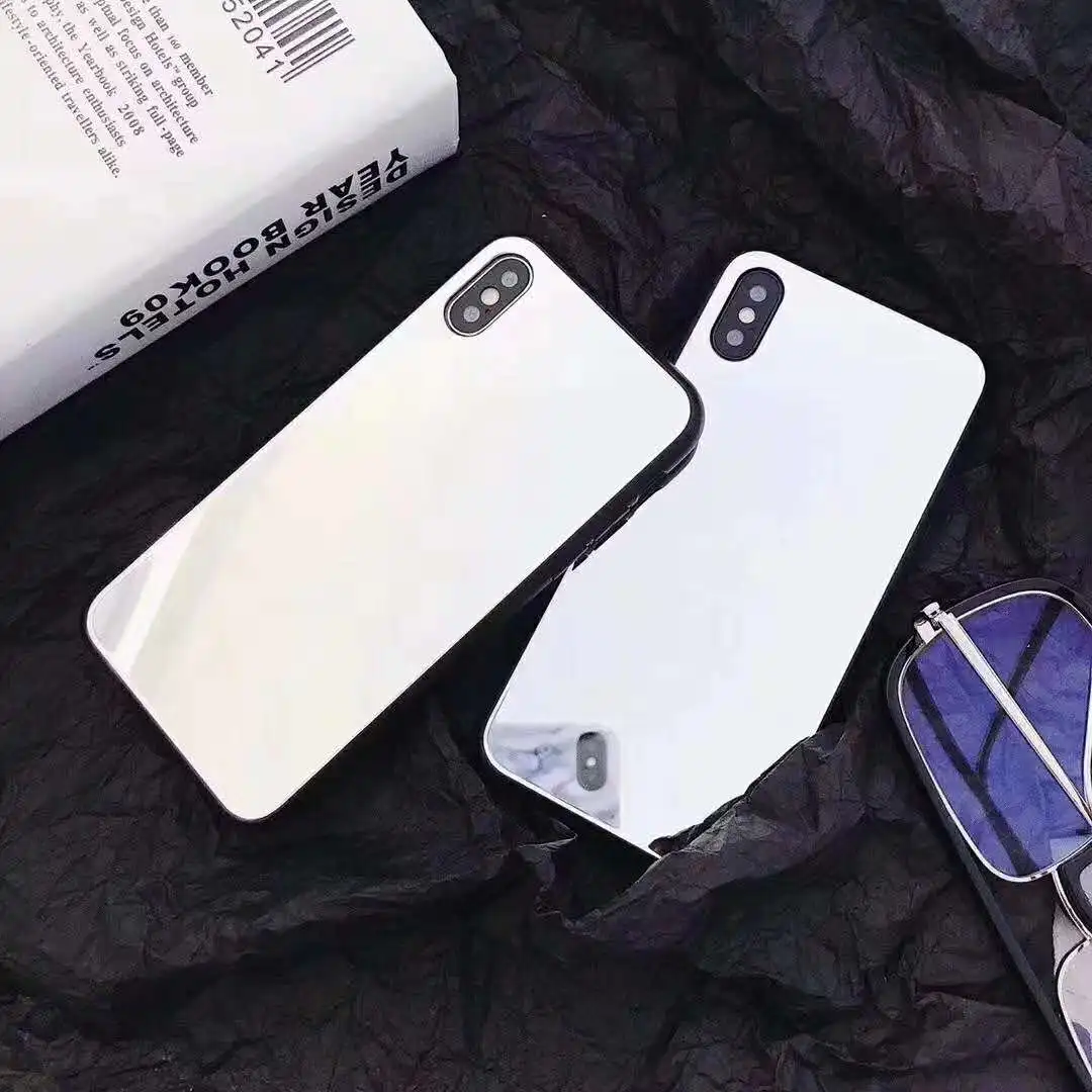 OEM phone case For Iphone X Mobile Shell Personality IP8/7plus Mirror Glass 6s anti radiation custom phone case wholesaler
