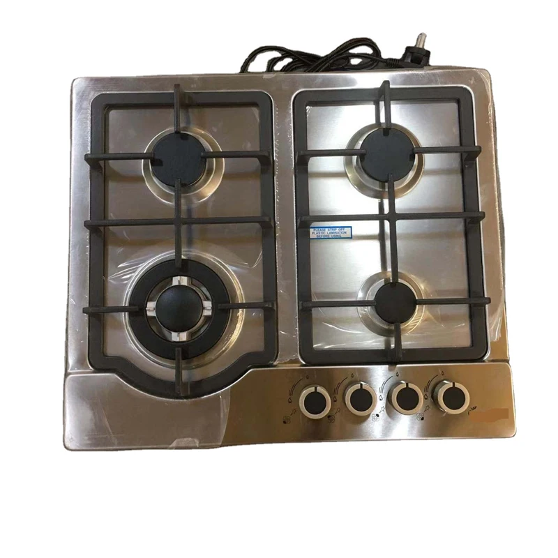 Chinese Manufacturer  4 Burner Stainless Gas Hob with Copper Gas Valve