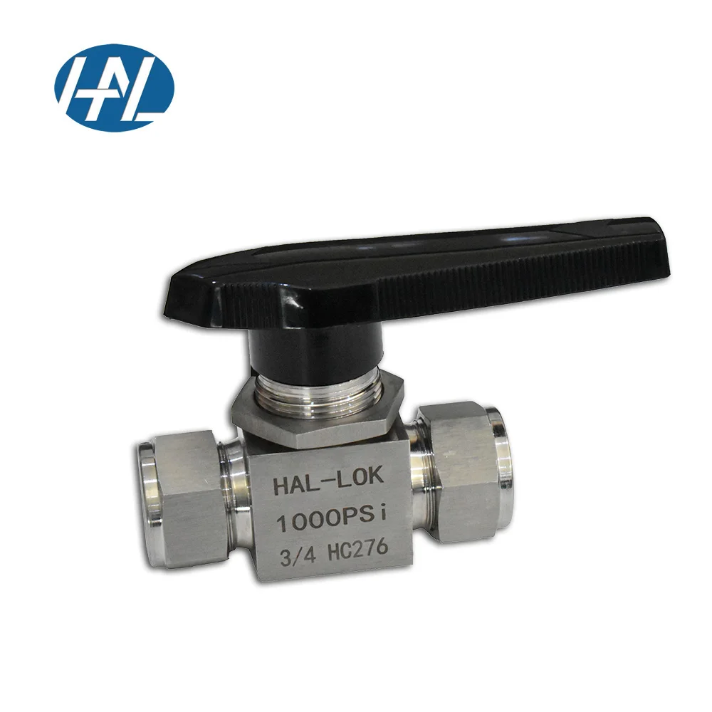 Hastelloy C276 instrumentation ball valve with double ferrule