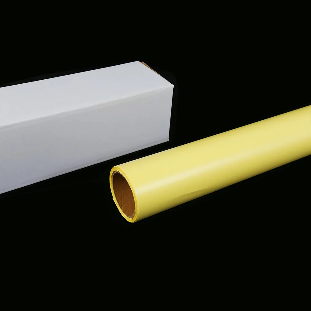 70um Matte Adhesive yellow liner paper Glossy PVC Self Adhesive Cold Lamination Film