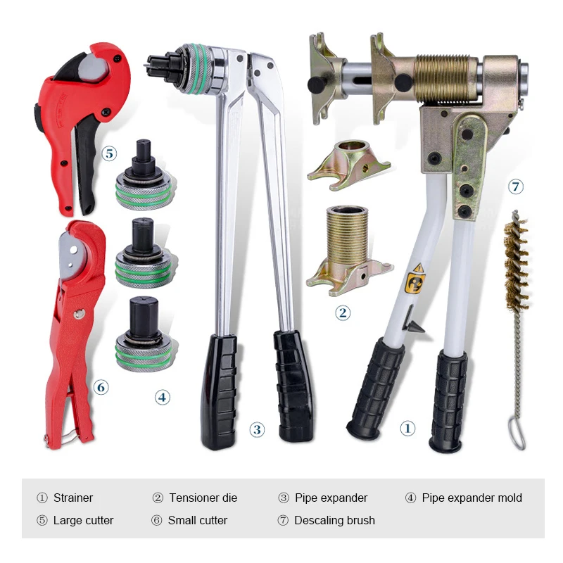 Pex-1632 Manual Hydraulic Mechanical Axial Pressing Tool Set  for For Pressing Fitting And Pipe With Pressing Cutting Expending