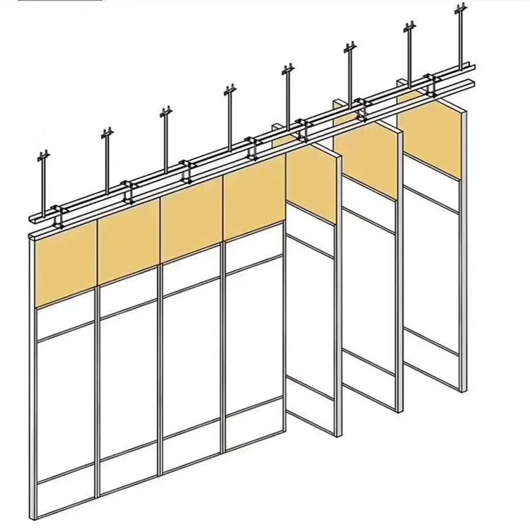 
Hotel partition wall banquet hall and mobile folding door hotel private room hanging rail partition board exhibition hall event 