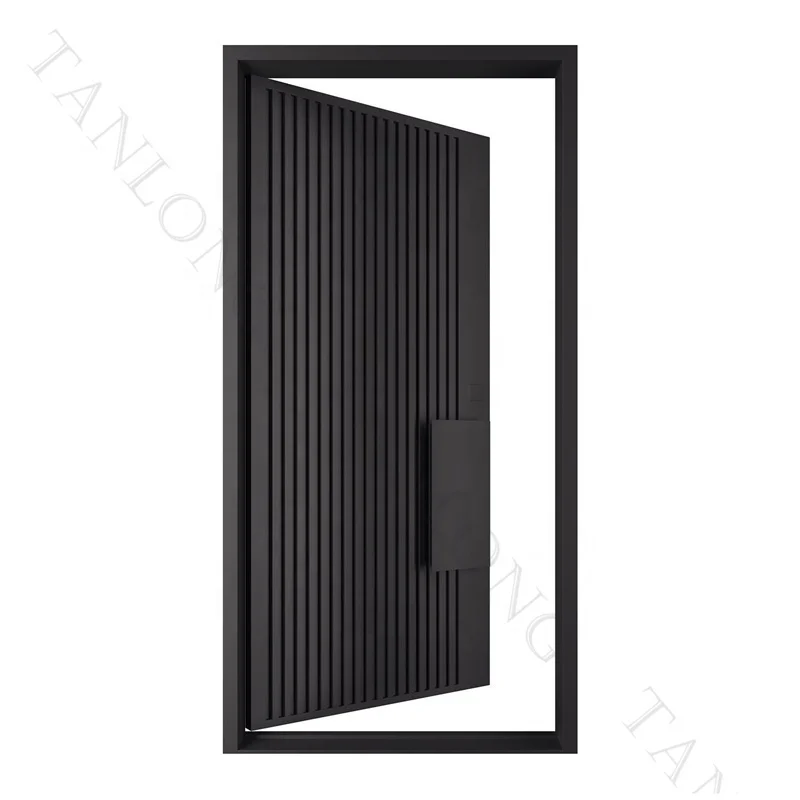 Security Iron Modern Panel Doors Single Design Interior Modern Soundproof Cast Iron Door