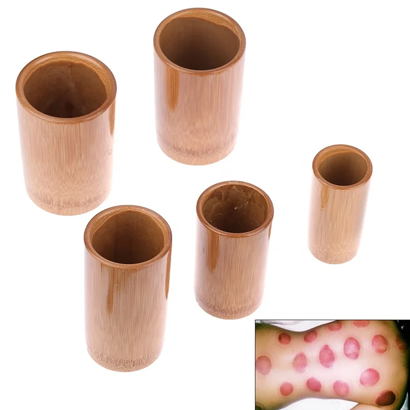 Combo Traditional Chinese Medicine Carbonized Bamboo Pot Cans Plantar Cupping Jar Fire Cup Bamboo Cupping For Body Wooden Cuppi