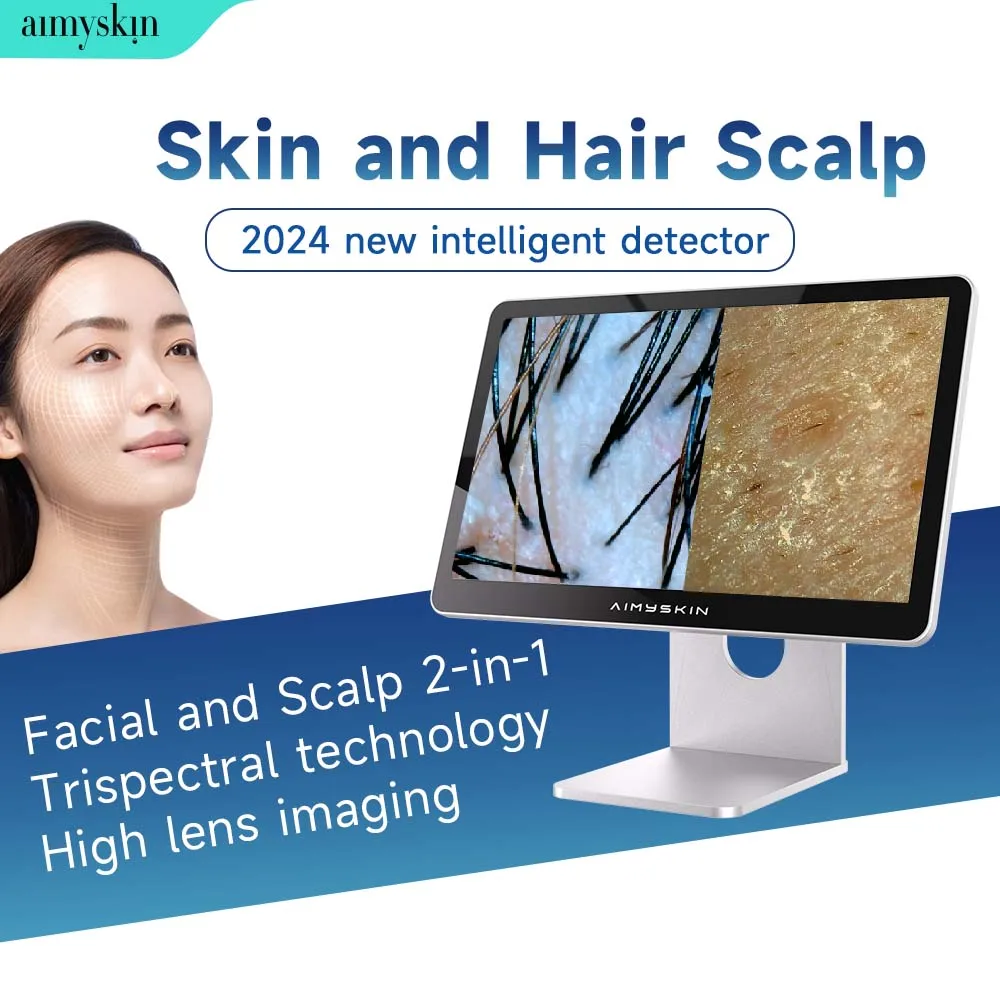 OEM UV Light Facial Care Skin Detector Face Analyzer 2 in 1 AI Skin Hair Scalp Digital Camera Portable Skin Analysis Machine