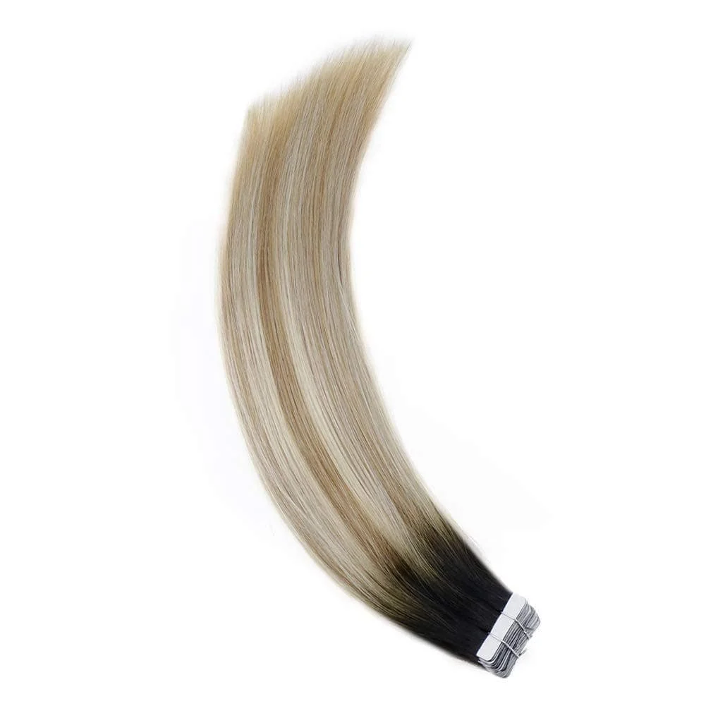 Wholesale 100% remy russian Highlights tape hair extension human hair extensions
