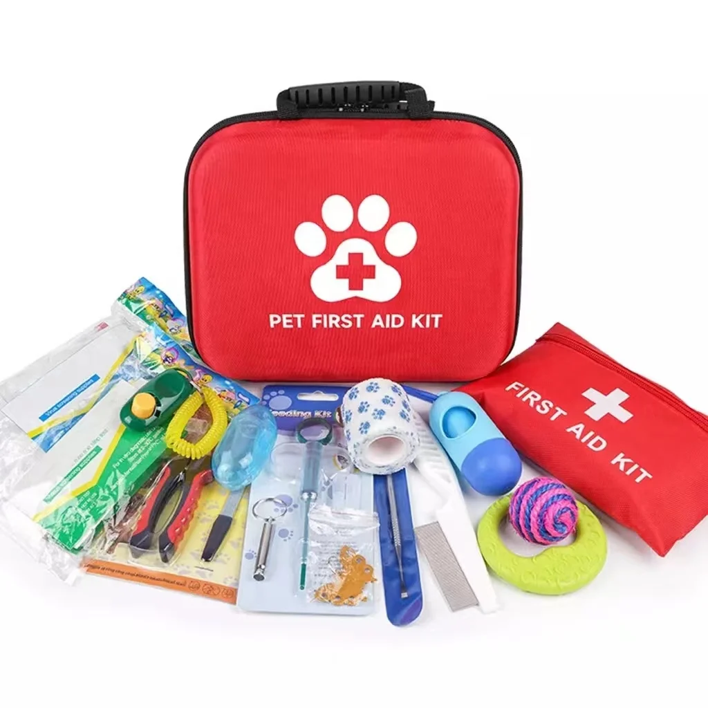 Portable EVA Waterproof Emergency Dog Cat Pet First Aid Bag Kit For Outdoor Travel Camping With Medical Supplies Wholesale