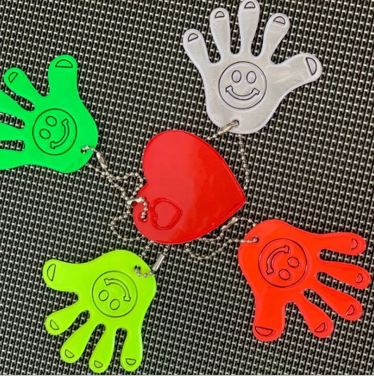 Promotional gifts reflective custom pvc motorcycle shape keychain