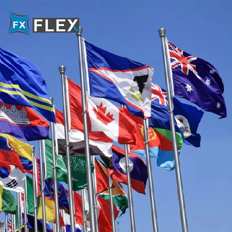 FLFX Sublimation USA Flag Fabric Polyester Rashel Knit Fabric Flag