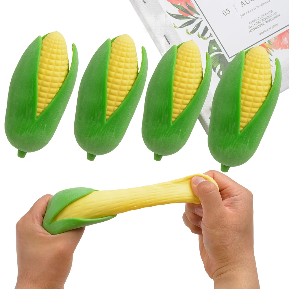 CXL TPR Novelty Squishy Corn Slow Rising Toy Cartoon Corn Squeeze Stress relief Soft Squeeze Toys For Kids