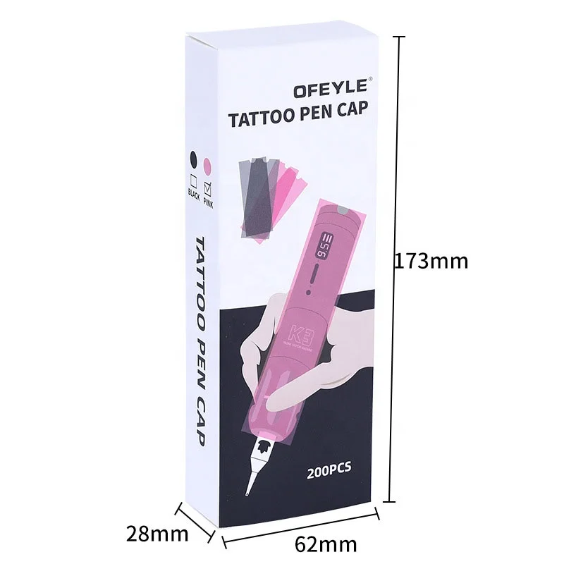 Profession Individually Disposables 200Pcs Pink Black Protective Safer Cleaning Tattoo Gun Pen Machine Sleeves Cover Bag