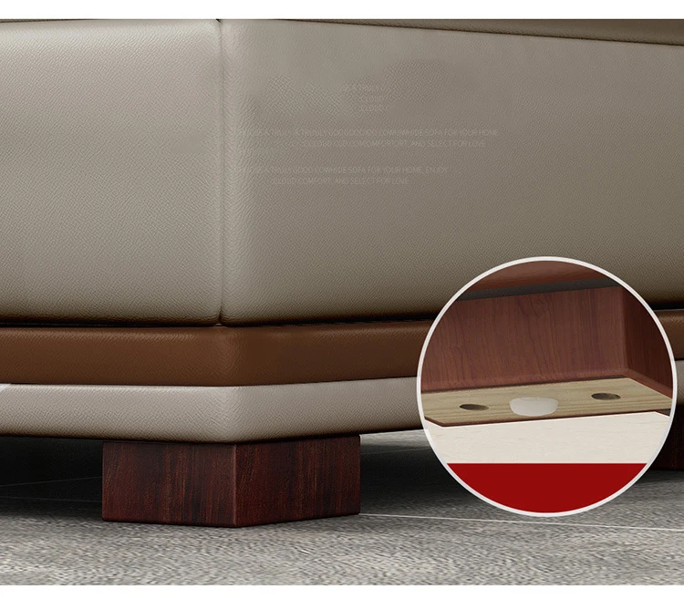 European Style Modern Sectional Luxury Pure Genuine italian Leather Sofa Set 7 Seater