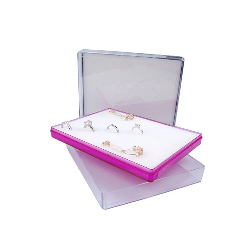 Transparent plastic box for Earring Cufflinks Pendant brooch key chain jewelry display storage