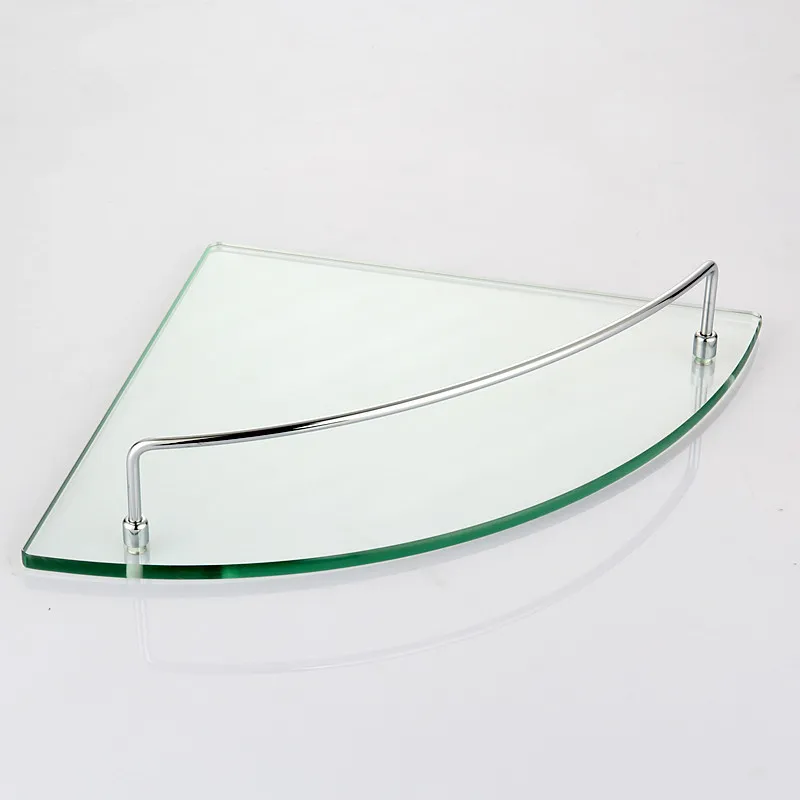 Glass Shelve Stainless Steel Bracket Wall-Mounted Corner Shower Shelf for Bathroom Stainless Steel 304 Bathroom Accessories
