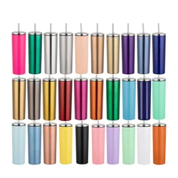 20oz/30oz 304 Stainless Steel Straw Cup  Vacuum Straight Tube Straw Tumbler Spot
