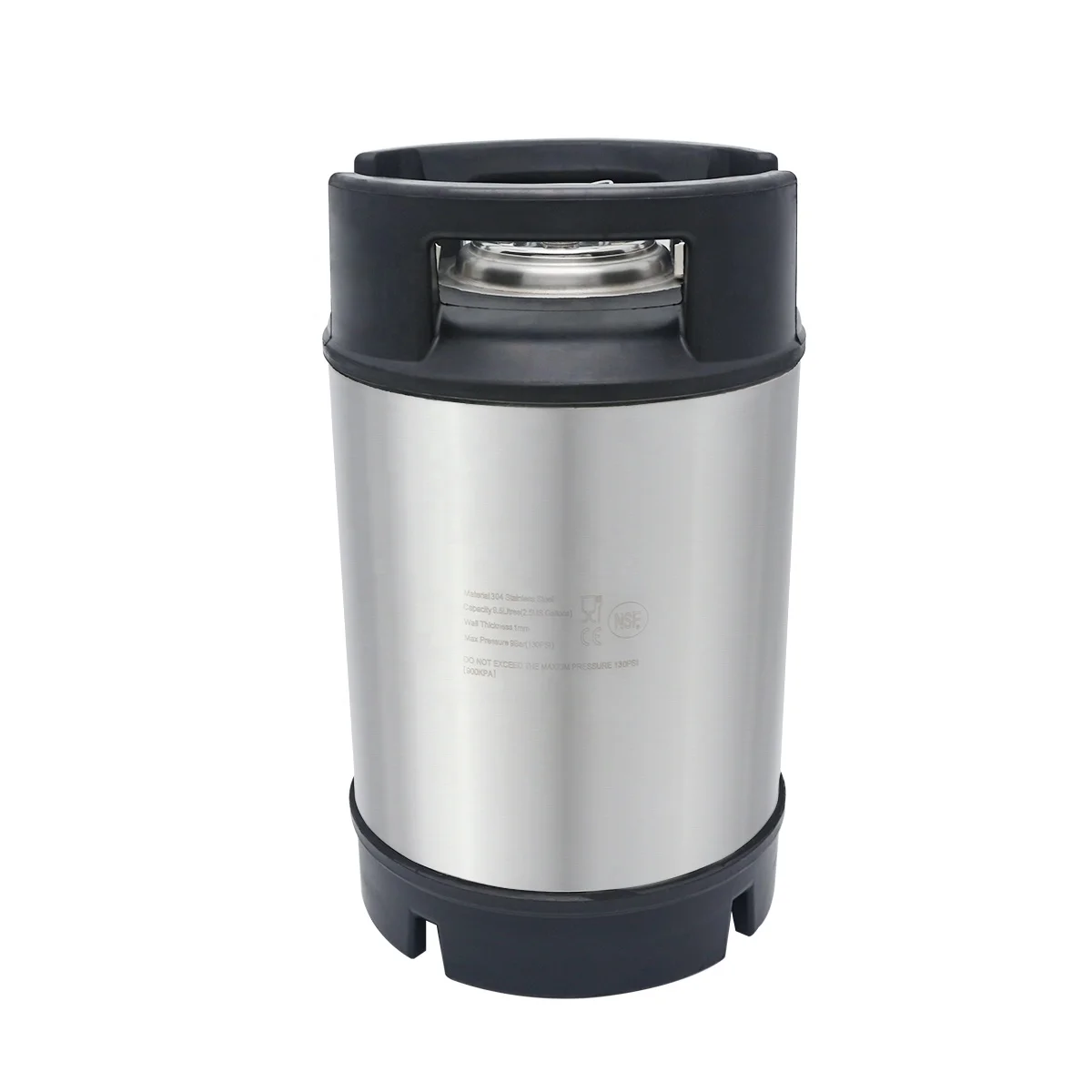 10 liter Stainless steel beer keg With Rubber Handle