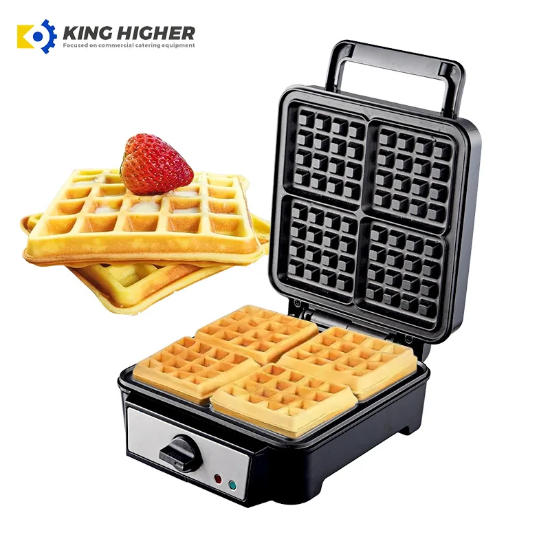 Custom Electric 110v/220v Non-Stick Belgian Home Waffle Sandwich Maker Portable 4 in 1 Honeycomb Press Restaurant & Home Use New