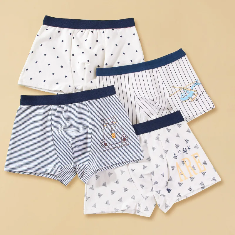 Wholesale High Quality Baby Boy Underwear Children 4-Piece Set Kids Clothes