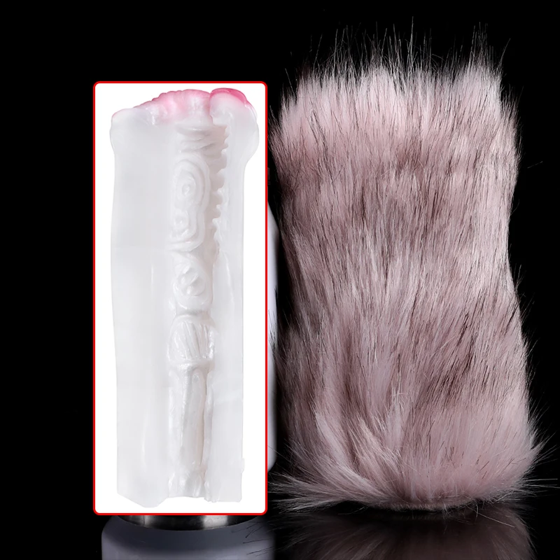 NEW GEEBA Male Dog Cup silicone Masturbator Suction cup toy soft realistic stimulation pocket Masturbator for Adults