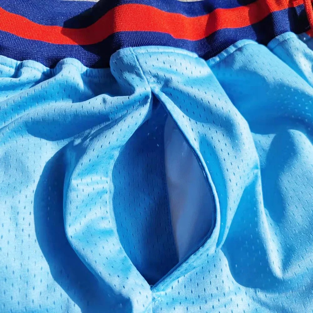 Manufacturer youth polyester mesh basketball pants custom full sublimation print retro satin kids basketball shorts