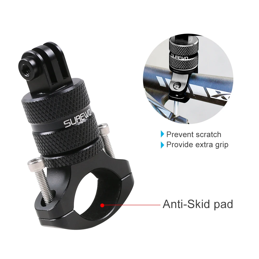 SUREWO Mounting Bike Action Cameras Mountain Bike Mount for GoPro Hero 6 5 Black DJI Osmo Action and More