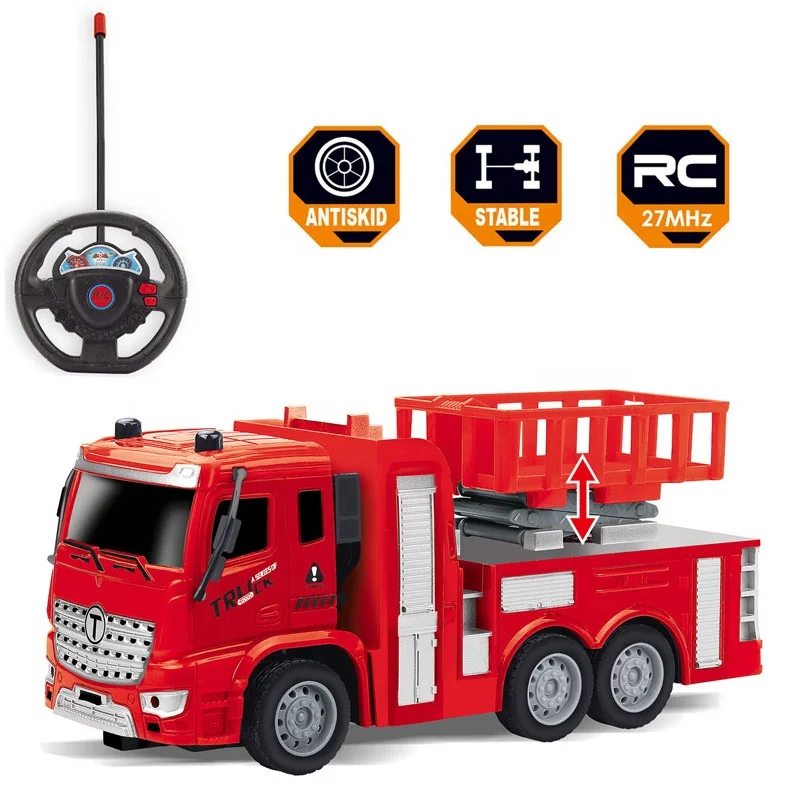 2 channel 1/30 scale model remote control toy fire truck